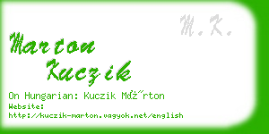 marton kuczik business card